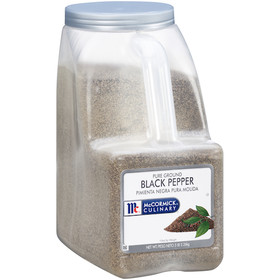 Mccormick Culinary Pure Ground Black Pepper 5 Pound Container - 3 Per Case