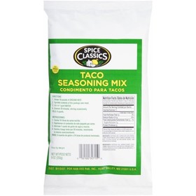 Spice Classics Taco Seasoning, 9 Ounce, 6 per case