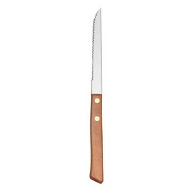 World Tableware Economy Wood Handle Steak Knife 8", 24 Each, 1 per case