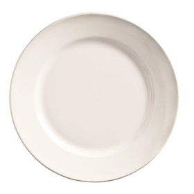 World Tableware Porcelana Rolled Edge Wide Rim Plate 6.25" - Bright White, 36 Each, 1 per case