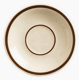 Desert Sand 6 Inch Cream White Narrow Rim Saucer 36 Per Pack - 1 Per Case