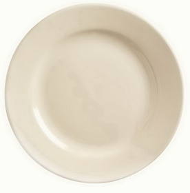 Princess White 6.25 Inch Cream White Rolled Edge Medium Rim Plate 36 Per Pack - 1 Per Case