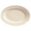 Princess White 9.375 Inch X 6.5 Inch Cream White Rolled Edge Medium Rim Oval Platter 24 Per Pack - 1 Per Case, Price/Case