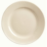 World Tableware Princess White Rolled Edge Cream White Medium Rim Plate 6 5/8