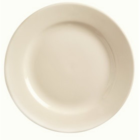 World Tableware Princess White Rolled Edge Cream White Medium Rim Plate 6 5/8", 36 Each, 1 per case
