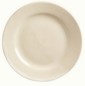 Princess White 7 1/8 Inch Cream White Rolled Edge Medium Rim Plate 36 Per Pack - 1 Per Case36-1 Each
