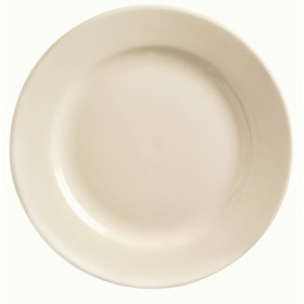 World Tableware Princess White Rolled Edge Cream White Medium Rim Plate 9", 24 Each, 1 per case
