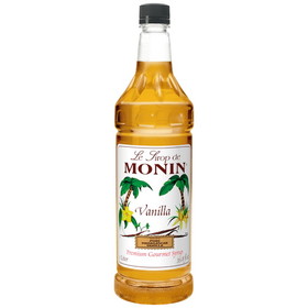 Monin Premium Vanilla Syrup, 1 Liter, 4 per case