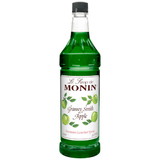 Monin Granny Smith Apple Syrup 1 Liter Bottle - 4 Per Case