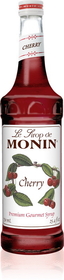 Monin Cherry Flavor Syrup Glass, 750 Milileter, 12 per case