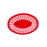 Tablecraft 7.75 Inch X 5.5 Inch Oval Red Basket, 36 Each, 1 per case