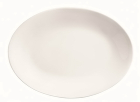 Porcelana Rolled Edge 9.75 Inch X 7.5 Inch Bright White Oval Coupe Platter 24 Per Pack - 1 Per Case