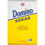 Domino Sugar & Sugar Packets Granulated Sugar, 25 Pounds, 1 per case