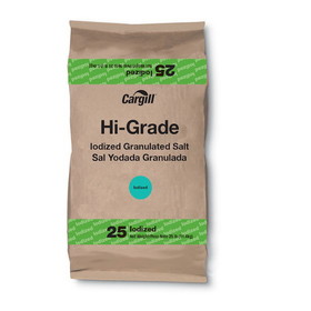 Cargill Salt High Grade Granulated Iodized, 25 Pounds, 1 per case