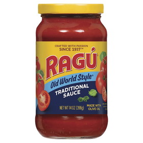 Ragu Sauce Old World Spaghetti Glass Jar, 14 Ounces, 12 per case