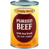 Simply Serve Pureed Beef With Beef Broth 15 Ounces - 12 Per Case