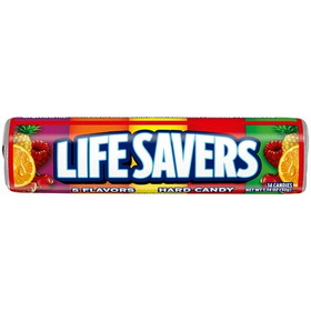 Lifesavers Five Flavor Candy Roll, 1.14 Ounces, 15 per case