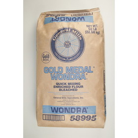 Gold Medal Wondra Quick Mixing Enriched Bleached Malted Flour, 50 Pounds, 1 per case