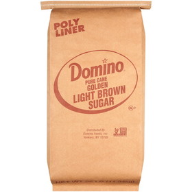 Domino Sugar &amp; Sugar Packets Light Brown Sugar, 25 Pounds, 1 per case