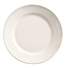 World Tableware Porcelana Rolled Edge Wide Rim Plate 11" - Bright White, 12 Each, 1 per case