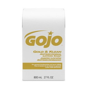 Gojo 800 Milliliter Gold &amp; Klean Antimicrobial Lotion Soap, 12 Per Case, 1 per case