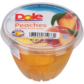 Dole Peaches Sliced In Juice 7 Ounce Container - 12 Containers Per Case