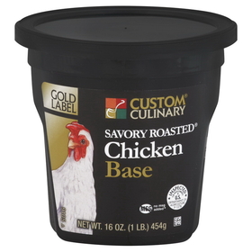 Gold Label No Msg Added Savory Roasted Chicken Base Paste 1 Pound Tub - 6 Per Case