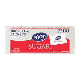 N'joy Sugar, 0.1 Ounce, 2000 per case