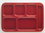 Cambro Penny Saver-Co-Polmer 10 Inch X 14.5 Inch School Compartment Cranberry Tray 24 Per Pack - 1 Per Case, Price/Case