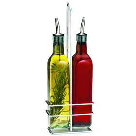 Tablecraft H916N 16 Oz/473Ml 2 Pc Bottle Set W/Rack&Pourer