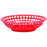 Tablecraft 8 Inch Red Round Basket, 36 Each, 1 per case