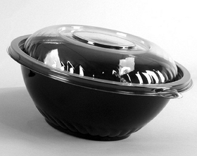 Wna-Caterline Pack 80 Ounce Black Plastic Bowl, 25 Each, 1 per case