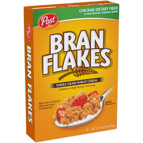 Post Bran Flakes Cereal 16 Ounces Per Box - 12 Per Case