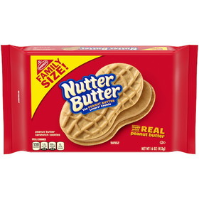 Nabisco Nutter Butter Sandwich Cookies 16 Ounce Package - 12 Per Case