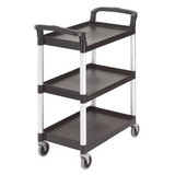 Cambro 300 Pound Capacity 3 Shelf Black Cart, 1 Each, 1 per case