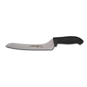 Dexter Softgrip 9 Inch Black Offset Scalloped Sandwich Knife, 1 Each