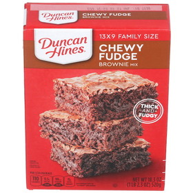 Duncan Hines Chewy Fudge Full Size Brownie 18.3 Oz