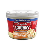 Campbell's Soup Chunky Chicken & Dumplings Microwaveable Soup, 15.25 Ounces, 8 per case
