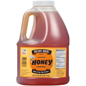 Busy Bee Clover Honey Jug, 80 Ounces, 6 per case