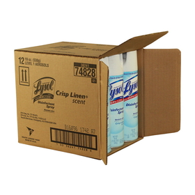 Lysol Disinfectant Spray Crisp Linen, 19 Ounces, 12 per case