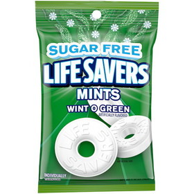 Lifesavers Candy Lifesaver Sugar Free Wint-O-Green Peg Bag, 2.75 Ounces, 12 per case