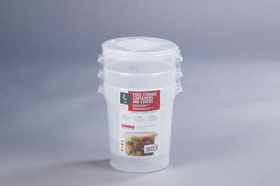 Container Round With Lid Translucent Shrink Wrap 12-1 Each