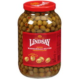 Lindsay Stuffed Olives Manzanilla Imported 340/360, 84 Ounces, 4 per case