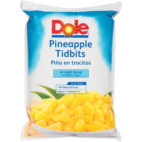Dole In Light Syrup Tidbit Pineapple, 81 Ounces, 6 per case