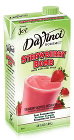 Davinci Gourmet Strawberry Bomb Smoothie Mix, 64 Fluid Ounces, 6 per case