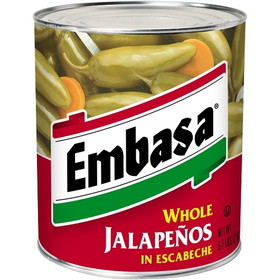 Embasa Pepper Whole Jalapeno With Escabeche, 92 Ounces, 6 per case