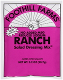 Foothill Farms No Msg Gluten Free Low Sodium Ranch Dressing Mix, 3.2 Ounces, 18 per case