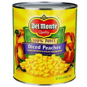 Del Monte Light Diced Yellow Peaches Packed In Pear Juice 105 Ounces - 6 Per Case