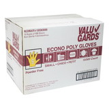Valugards Powder Free Econo Poly Small Glove, 500 Each, 10 per case