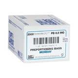 Tuff Gards 2M High Density Blue Monday Preportioning Bag 2000 Per Pack - 1 Per Case